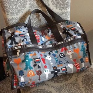 LeSportsac Lg Weekender Duffel Robot Print!